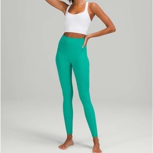 NWT Lululemon align hr leggings 28" size 10 Maldives green
